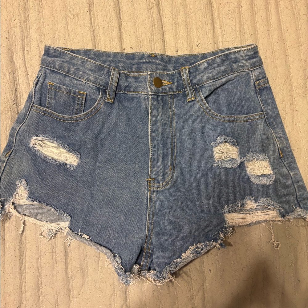 Denim Distressed Women Shorts